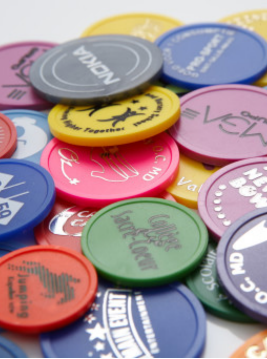 Plastic tokens